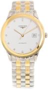 Longines Herreur L4.974.3.27.7 Flagship Hvid/Gul guldtonet stål