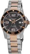 Longines Herreur L3.740.3.58.7 Hydroconquest Sort/Rosaguldtonet stål