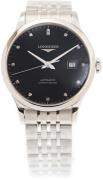 Longines Herreur L2.821.4.57.6 Record Sort/Stål Ø40 mm