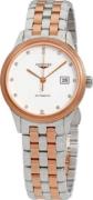 Longines Dameur L4.374.3.99.7 Flagship Hvid/Rosaguldtonet stål Ø30
