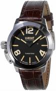 U-Boat Dameur 9002 Classico Sort/Læder Ø40 mm