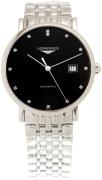 Longines Herreur L4.910.4.57.6 Elegant Sort/Stål Ø39 mm