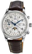 Longines Herreur L2.773.4.78.3 Master Sølvfarvet/Læder Ø42 mm