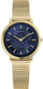 Versace Dameur VE8104021 V Circle Blå/Gul guldtonet stål Ø38 mm