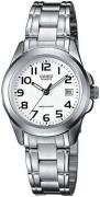Casio Dameur LTP-1259PD-7BEG Collection Hvid/Stål Ø28 mm