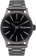 Nixon Herreur A3565084-00 The Sentry Sort/Stål Ø42 mm