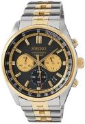 Seiko Herreur SSB430P1 Sport Sort/Gul guldtonet stål Ø41.5 mm