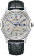 Citizen Herreur NH8400-10AE Sølvfarvet/Læder Ø42 mm
