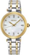 Seiko Dameur SRZ532P1 Hvid/Gul guldtonet stål Ø30 mm