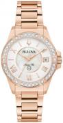 Bulova Dameur 98R295 Marine Star Hvid/Rosaguldtonet stål Ø32 mm