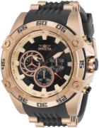 Invicta Herreur 30109 Speedway Sort/Rosaguldtonet stål Ø52 mm