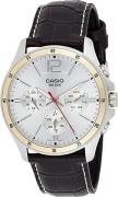 Casio Herreur MTP-1374L-7AVDF Enticer  Sølvfarvet/Læder Ø43.5 mm