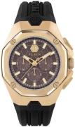 Philipp Plein Herreur PWTBA0423 Octagon Brun/Gummi Ø44 mm