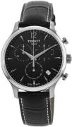 Tissot Herreur T063.617.16.057.00 Tradition Sort/Læder Ø42 mm