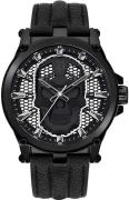 Police Herreur PEWJA2108203 Vertex Sort/Læder Ø47 mm