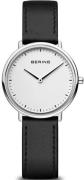 Bering Dameur 15729-404 Ultra Slim Hvid/Læder Ø29 mm