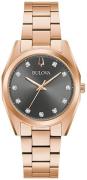 Bulova Dameur 97P156 Surveyor Sort/Rosaguldtonet stål Ø31 mm