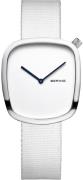 Bering Dameur 18034-007 Classic Hvid/Tekstil Ø30 mm
