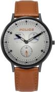 Police Herreur PL15968JSB.04 Sølvfarvet/Læder Ø42 mm