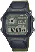 Casio Herreur AE-1200WHUB-3AVEF Vintage LCD/Tekstil