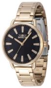 Invicta Dameur 47322 Wildflower Sort/Guldtonet stål Ø38 mm