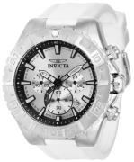 Invicta Herreur 37634 Aviator Sølvfarvet/Gummi Ø49 mm