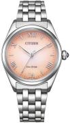 Citizen Dameur EM1140-80X Eco Drive Rød/Stål Ø33 mm