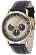 Invicta Herreur 47365 Speedway Guld/Læder Ø44 mm