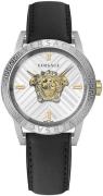 Versace Herreur VESN00222 V Code Sølvfarvet/Læder Ø43 mm