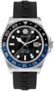 Philipp Plein Herreur PWYBA0123 Hyper Sport Sort/Gummi Ø44 mm