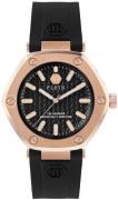 Philipp Plein Dameur PW1BA0323 The Hexagon Sort/Gummi Ø38 mm