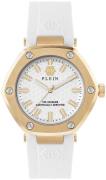 Philipp Plein Dameur PW1BA0123 The Hexagon Hvid/Gummi Ø38 mm