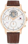 Tommy Hilfiger Herreur 1710606 Stewart Hvid/Læder Ø44 mm