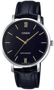 Casio Dameur LTP-VT01L-1BUDF Classic Sort/Læder Ø34 mm