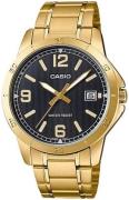 Casio Herreur MTP-V004G-1BUDF Classic Sort/Gul guldtonet stål Ø41.5