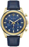 Bulova Herreur 98K110 Blå/Læder Ø43 mm