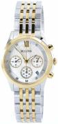 Bulova Dameur 98P163 Diamond Hvid/Gul guldtonet stål Ø30 mm