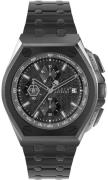 Philipp Plein Herreur PWGAA0921 Plein Extreme Sort/Stål Ø44 mm
