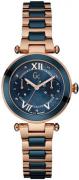 Guess Dameur Y06009L7 LadyChic Blå/Rosaguldtonet stål Ø36 mm