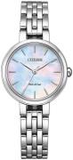 Citizen Dameur EM0990-81Y Eco Drive Hvid/Stål Ø28 mm
