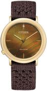 Citizen Dameur EM1003-48X Eco Drive Brun/Tekstil Ø34 mm