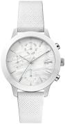 Lacoste 12.12 Dameur 2001151 Hvid/Læder Ø36 mm