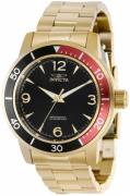 Invicta Herreur 38522 Specialty Sort/Gul guldtonet stål Ø45 mm