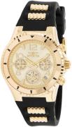 Invicta Dameur 36909 Blu Guld/Gul guldtonet stål Ø39 mm