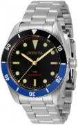 Invicta Herreur 34333 Pro Diver Sort/Stål Ø40 mm