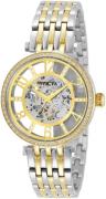 Invicta Dameur 32295 Objet D Art Skeletskåret/Gul guldtonet stål