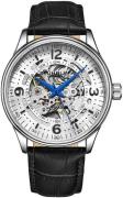 Stührling Original Herreur 3947.1 Denmark Sølvfarvet/Læder Ø42 mm