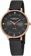 Stührling Original Dameur 659.03 Juno Sort/Stål Ø34 mm