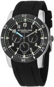 Stührling Original Herreur 818.B.02 Aviator Sort/Gummi Ø42 mm