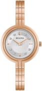 Bulova Dameur 97P145 Diamond Sølvfarvet/Rosaguldtonet stål Ø30 mm